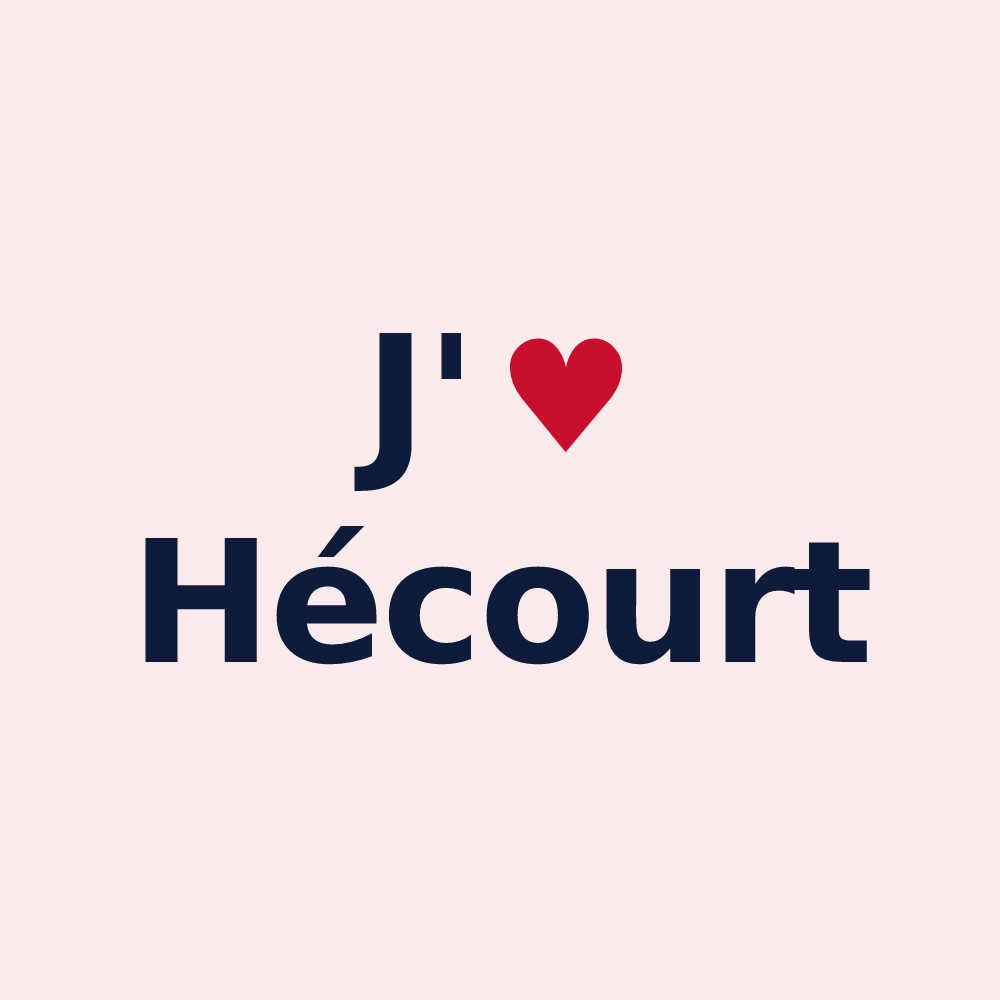 Magnet personnalisé Hécourt — design J'aime Hécourt