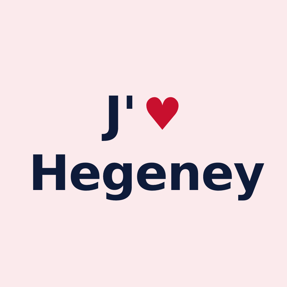 Magnet personnalisé Hegeney — design J'aime Hegeney