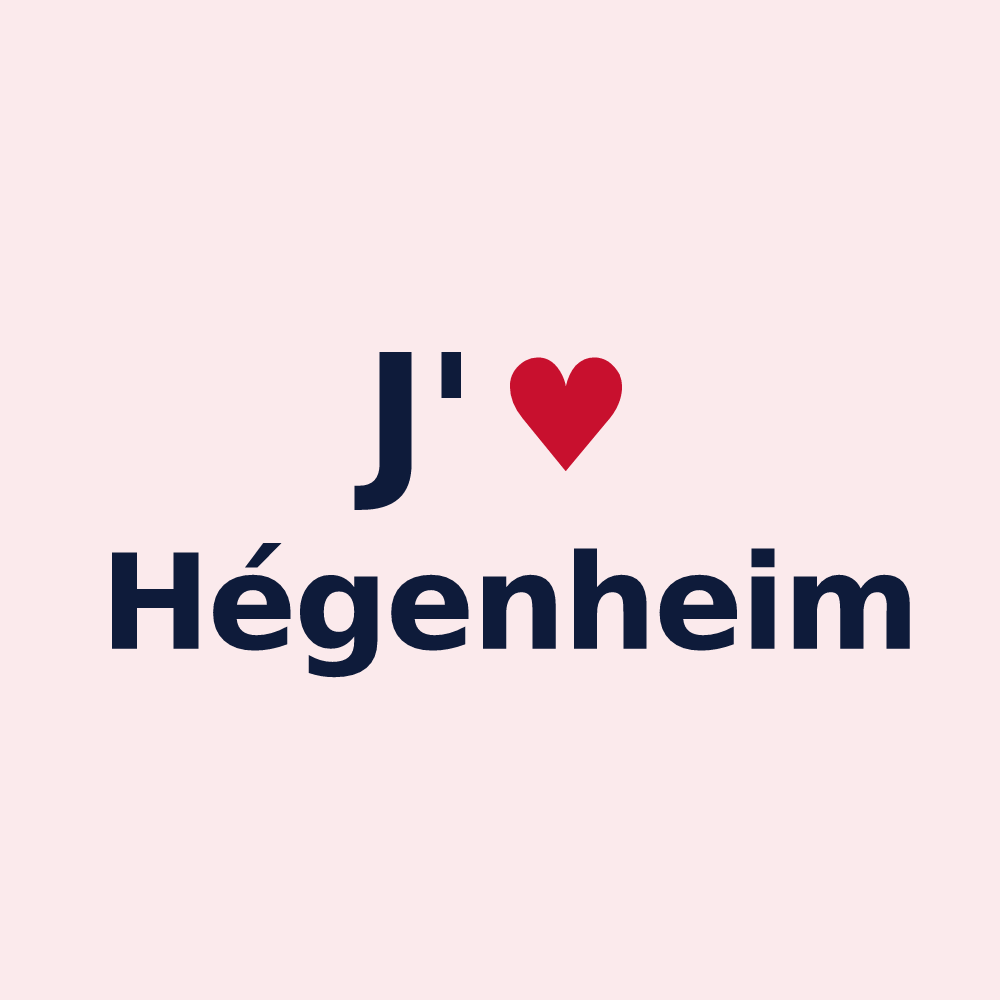 Magnet personnalisé Hégenheim — design J'aime Hégenheim