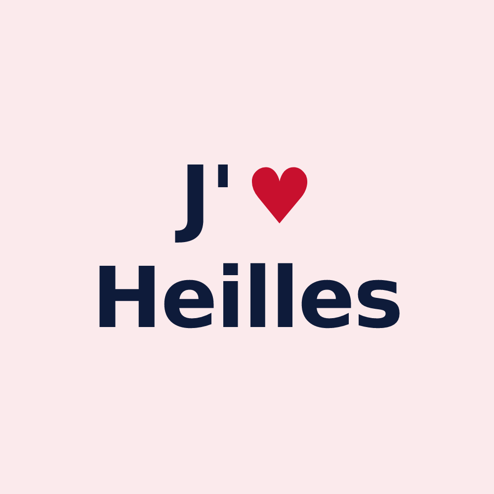 Magnet personnalisé Heilles — design J'aime Heilles