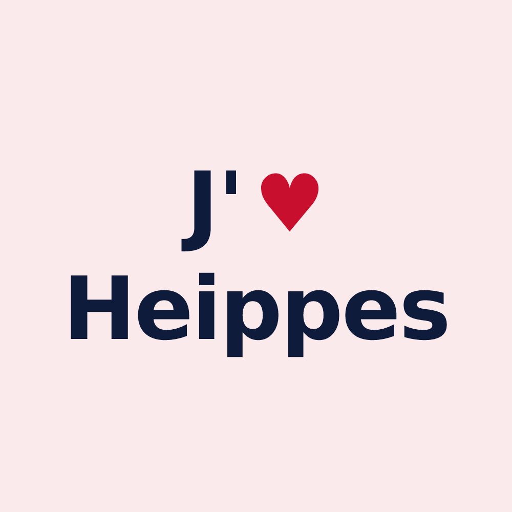 Magnet personnalisé Heippes — design J'aime Heippes