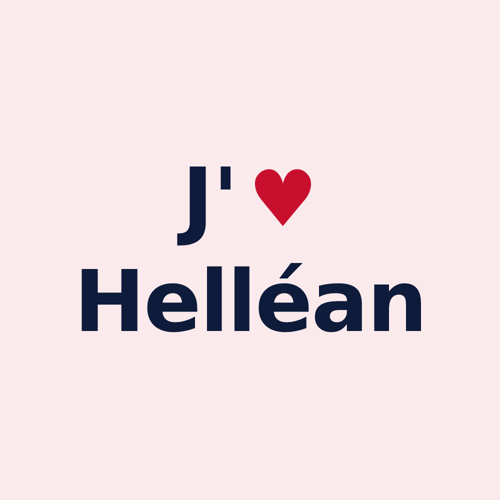 Magnet personnalisé Helléan — design J'aime Helléan