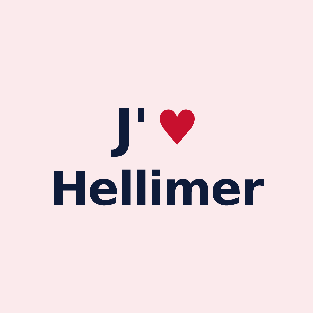 Magnet personnalisé Hellimer — design J'aime Hellimer