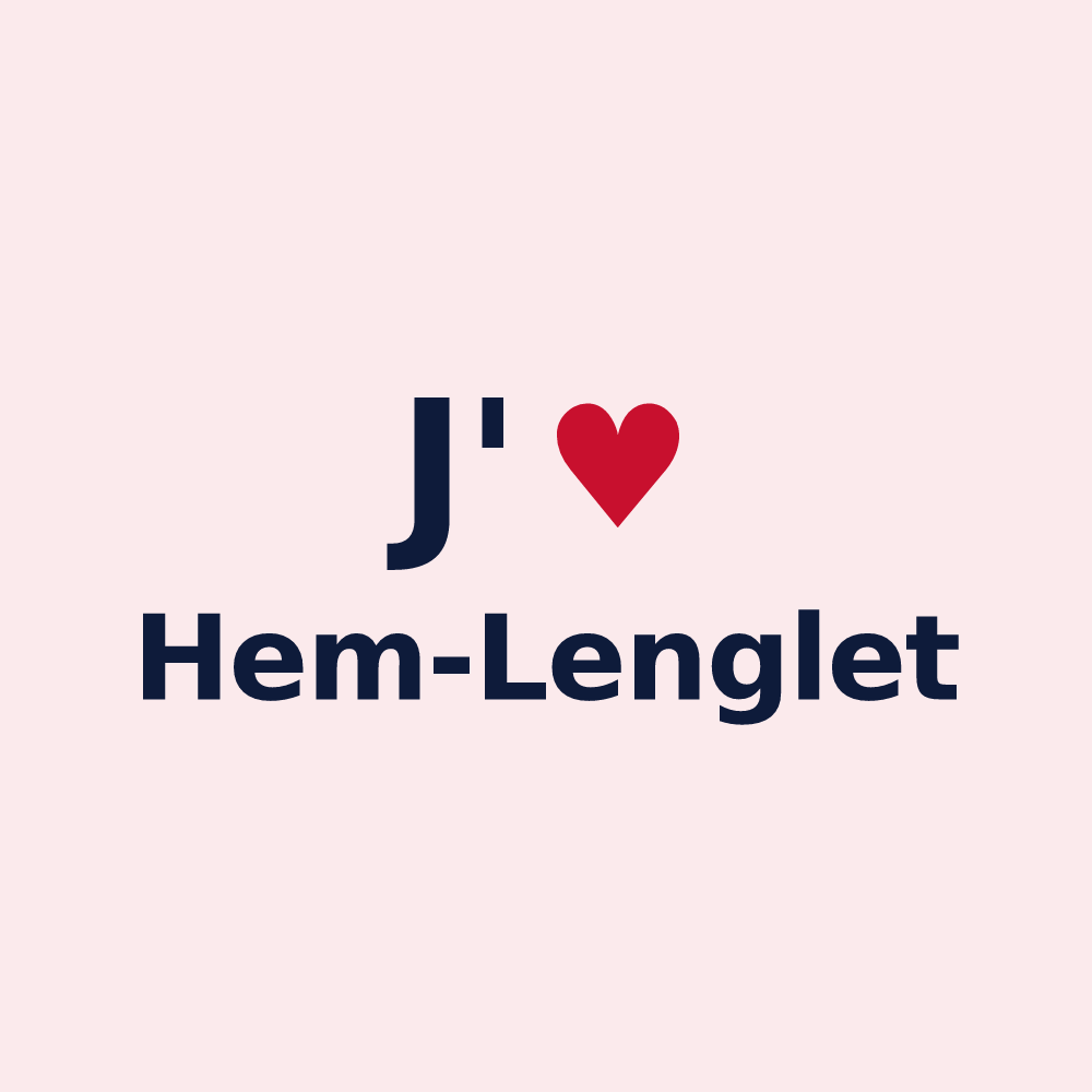 Magnet personnalisé Hem-Lenglet — design J'aime Hem-Lenglet