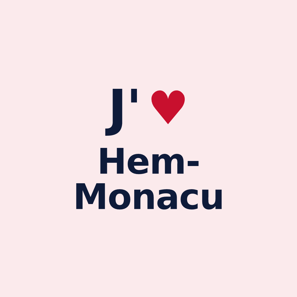 Magnet personnalisé Hem-Monacu — design J'aime Hem-Monacu