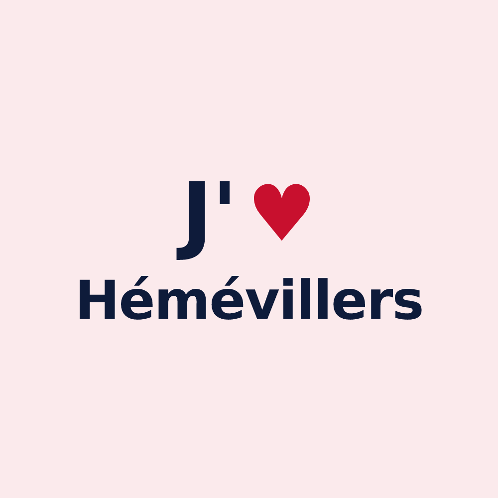 Magnet personnalisé Hémévillers — design J'aime Hémévillers