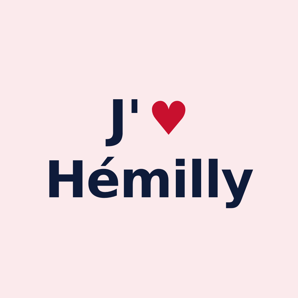 Magnet personnalisé Hémilly — design J'aime Hémilly