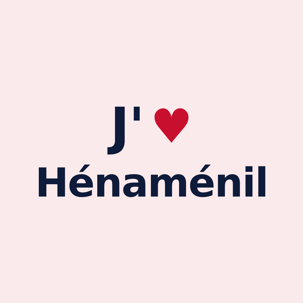 Magnet personnalisé Hénaménil — design J'aime Hénaménil