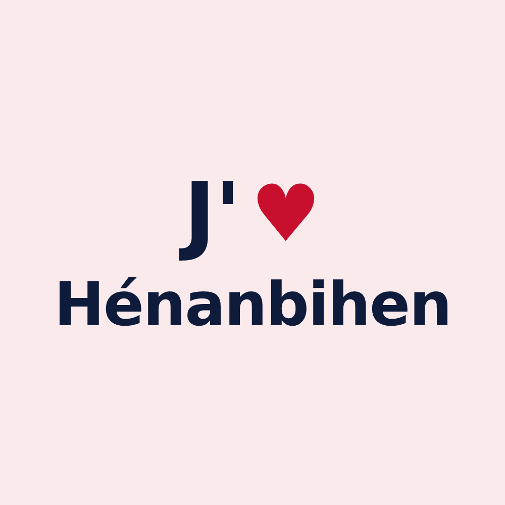 Magnet personnalisé Hénanbihen — design J'aime Hénanbihen