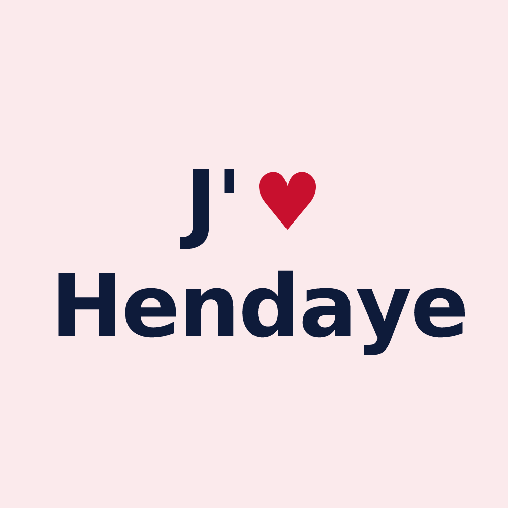 Magnet personnalisé Hendaye — design J'aime Hendaye