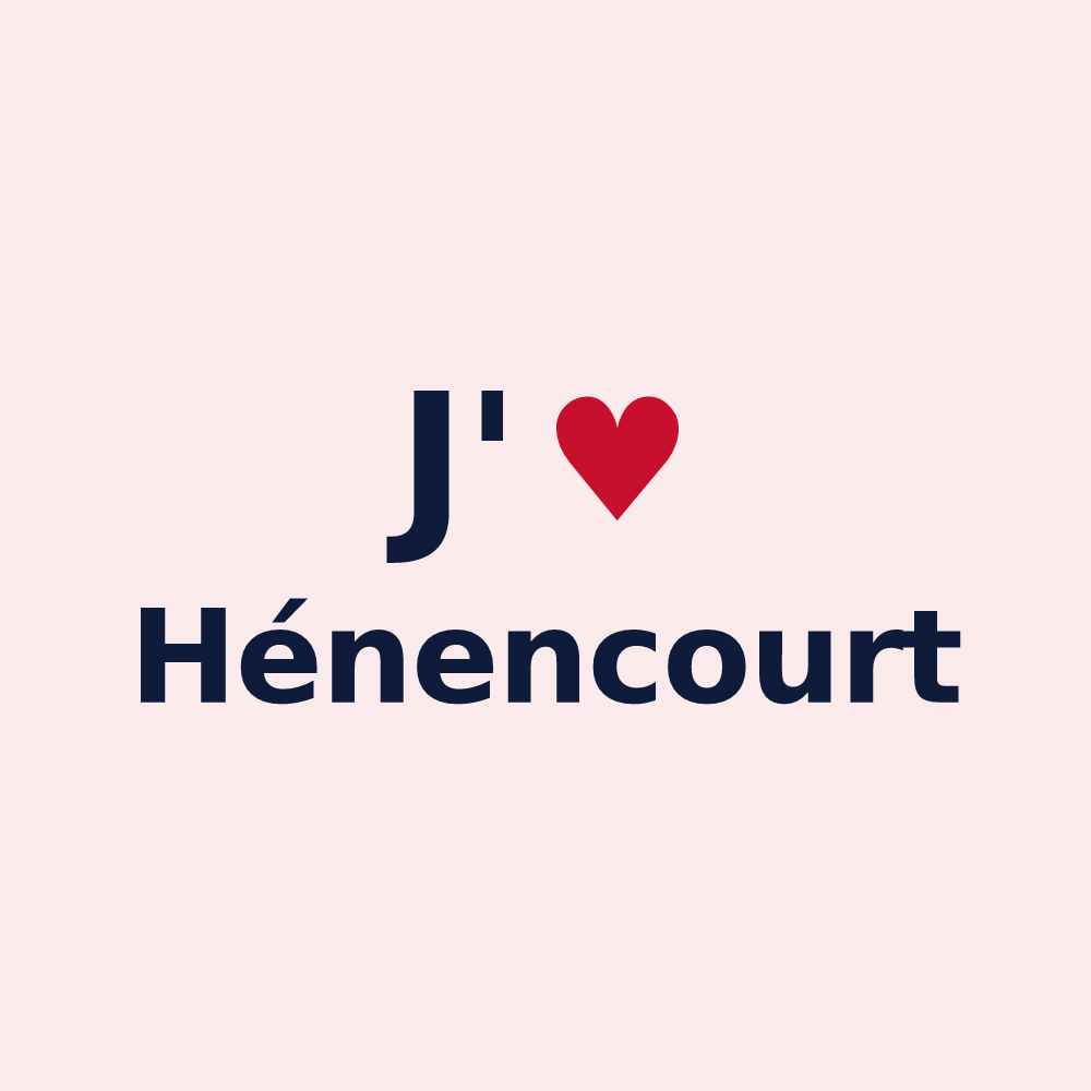 Magnet personnalisé Hénencourt — design J'aime Hénencourt