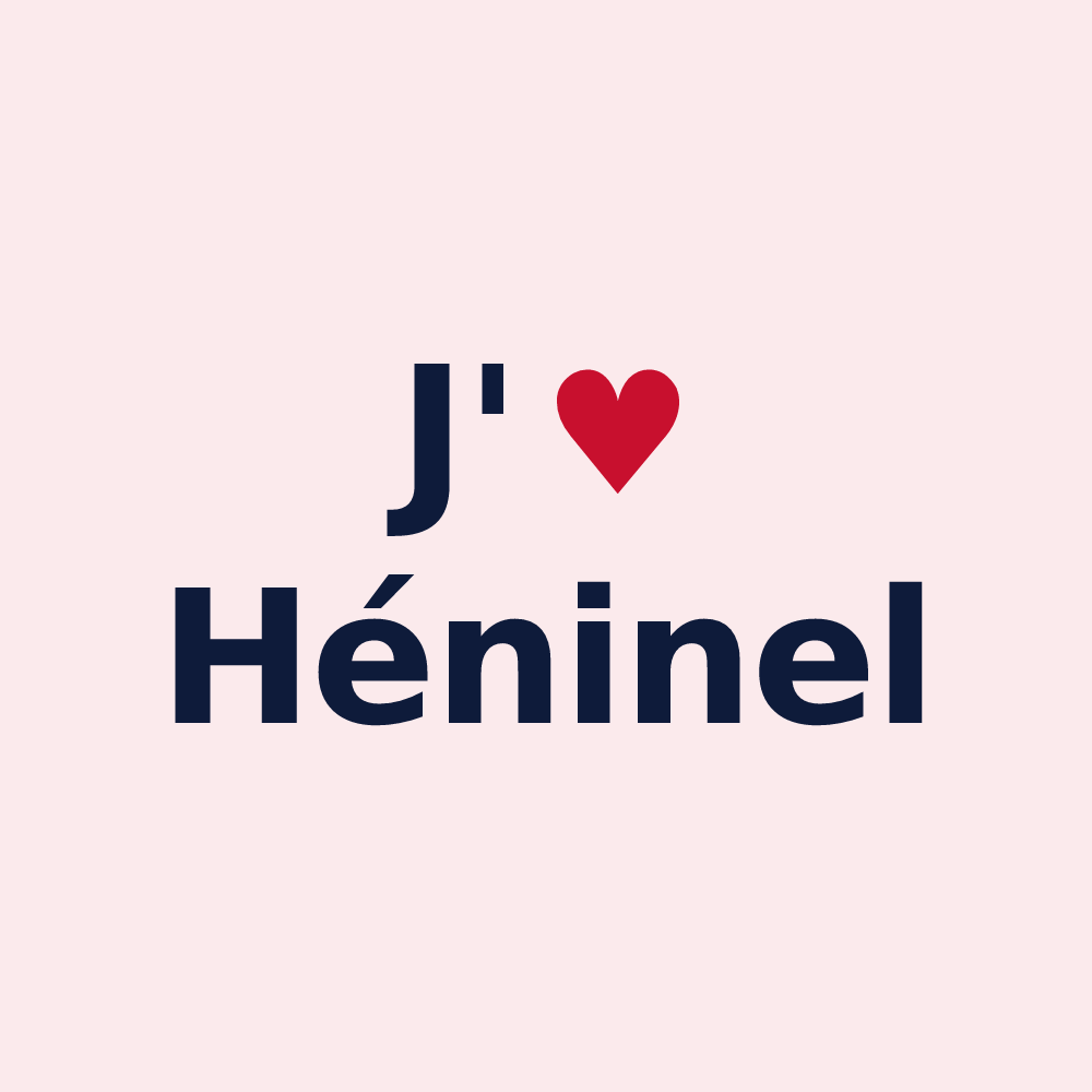 Magnet personnalisé Héninel — design J'aime Héninel