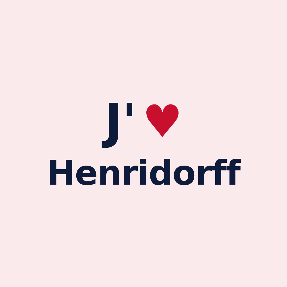 Magnet personnalisé Henridorff — design J'aime Henridorff