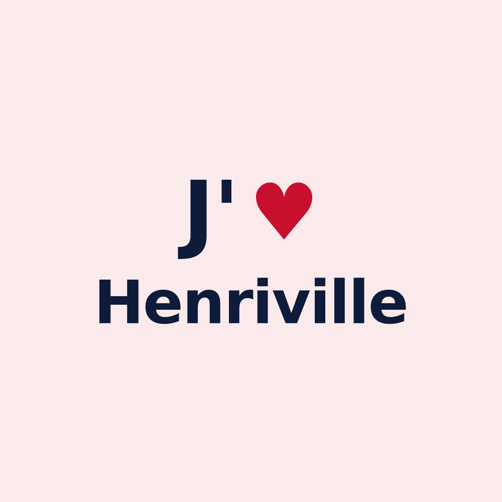Magnet personnalisé Henriville — design J'aime Henriville