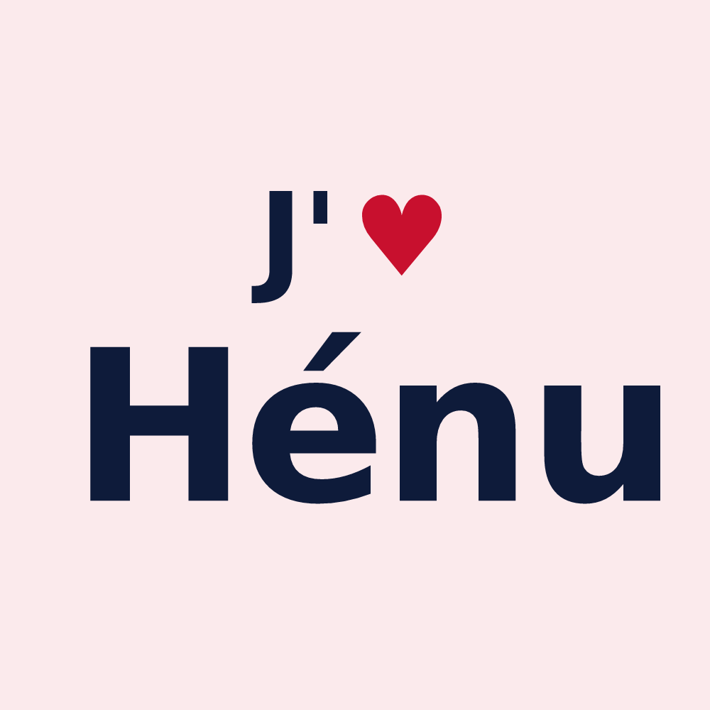 Magnet personnalisé Hénu — design J'aime Hénu
