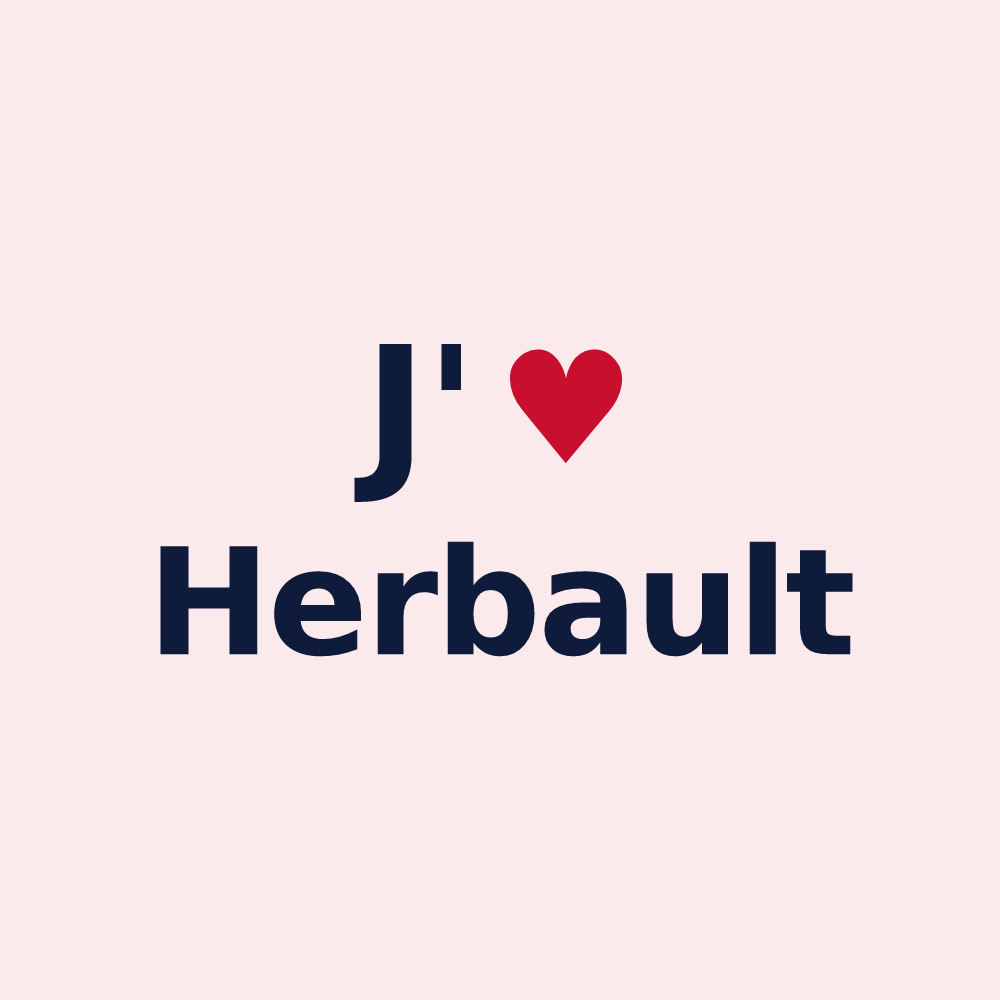 Magnet personnalisé Herbault — design J'aime Herbault