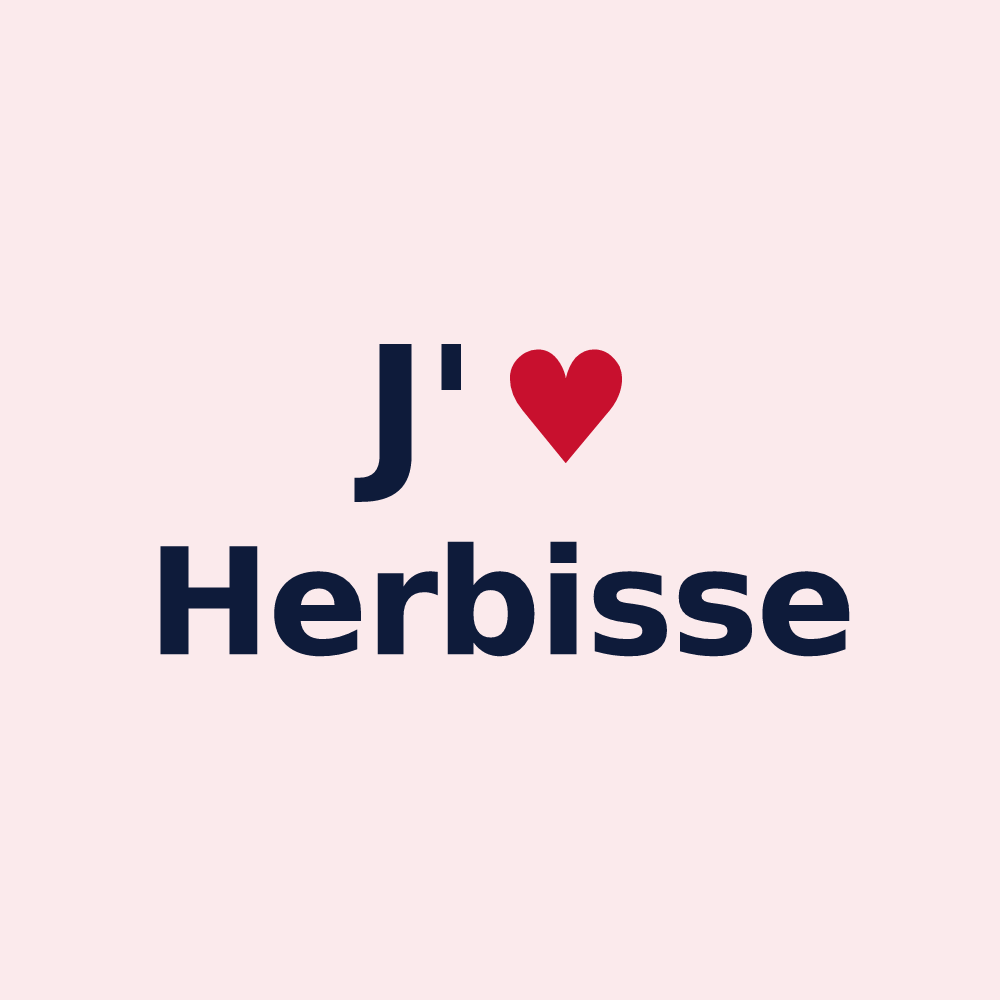 Magnet personnalisé Herbisse — design J'aime Herbisse