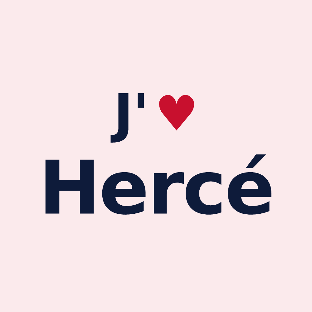 Magnet personnalisé Hercé — design J'aime Hercé