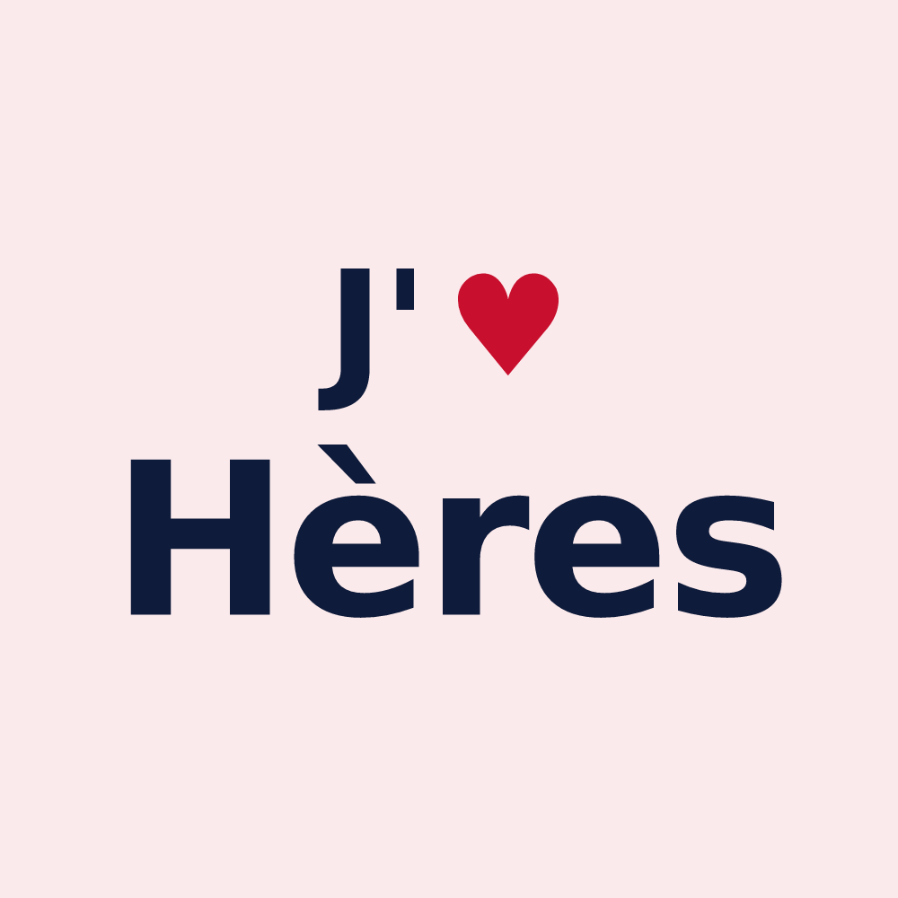Magnet personnalisé Hères — design J'aime Hères