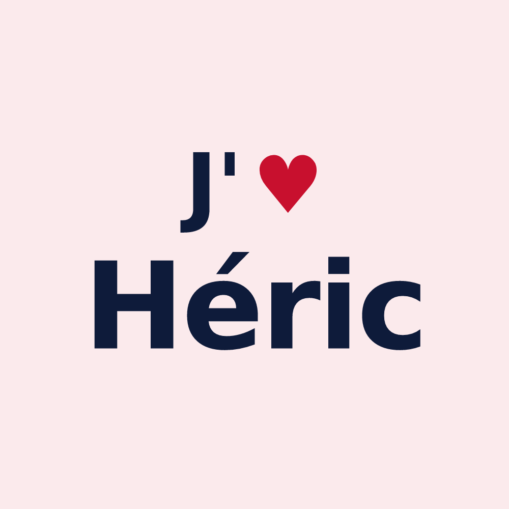 Magnet personnalisé Héric — design J'aime Héric