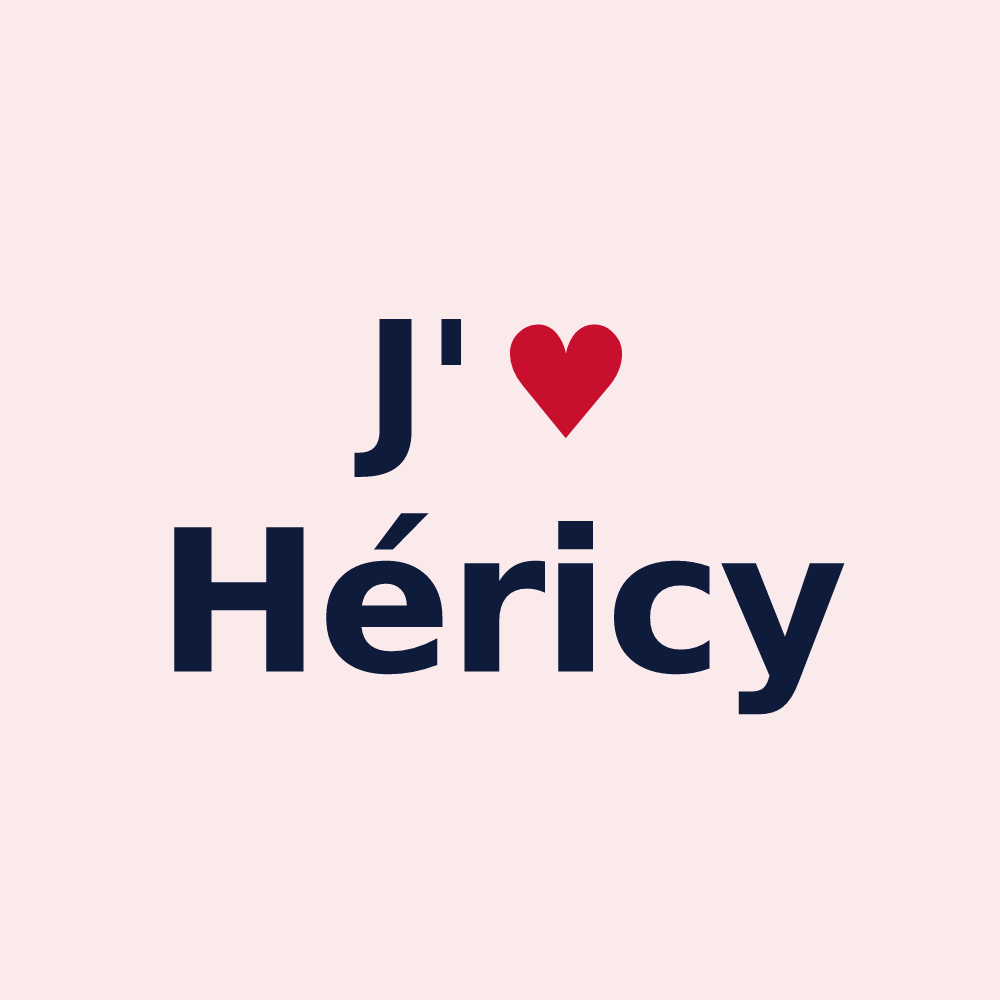 Magnet personnalisé Héricy — design J'aime Héricy