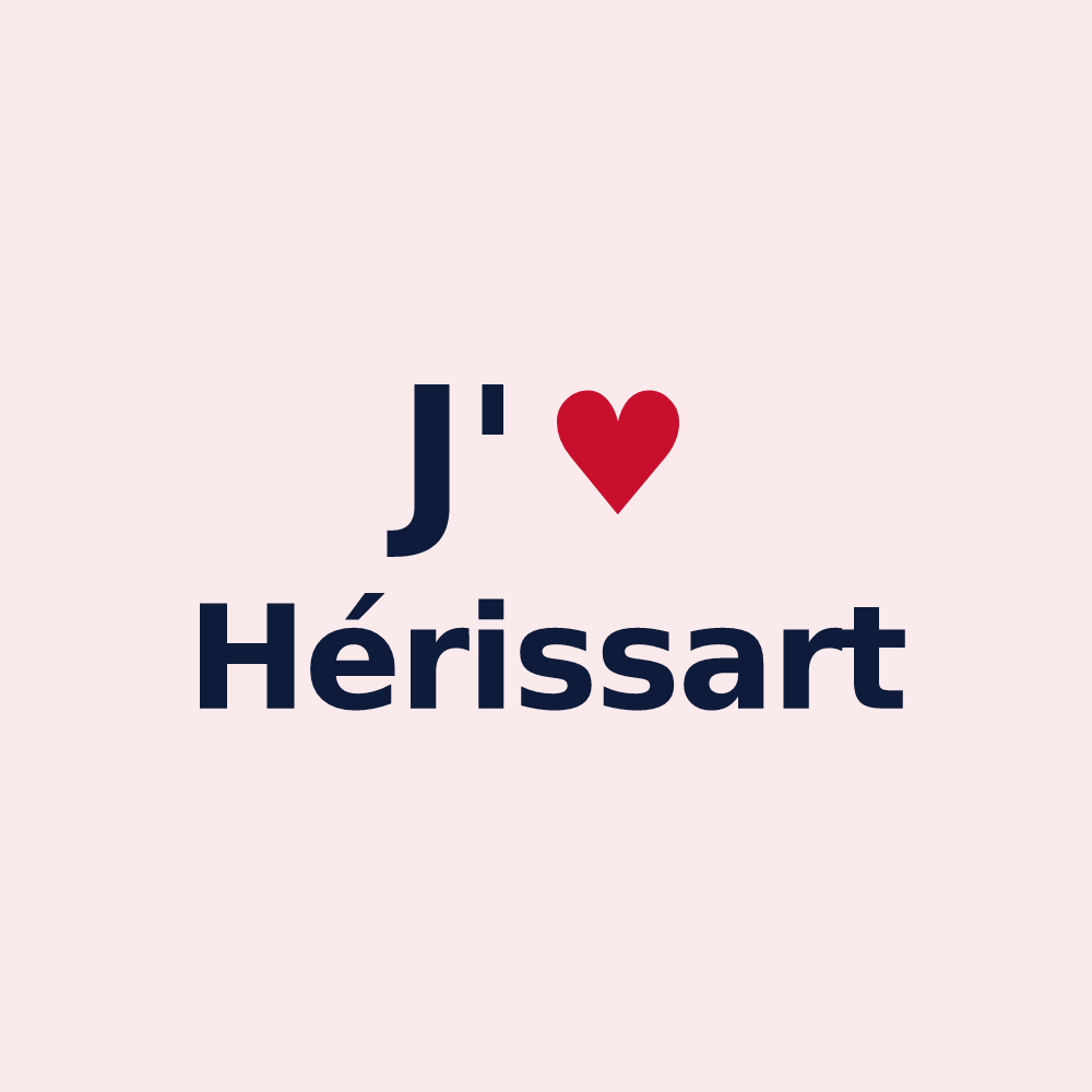 Magnet personnalisé Hérissart — design J'aime Hérissart