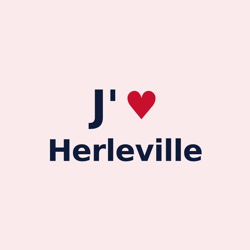 Magnet personnalisé Herleville — design J'aime Herleville