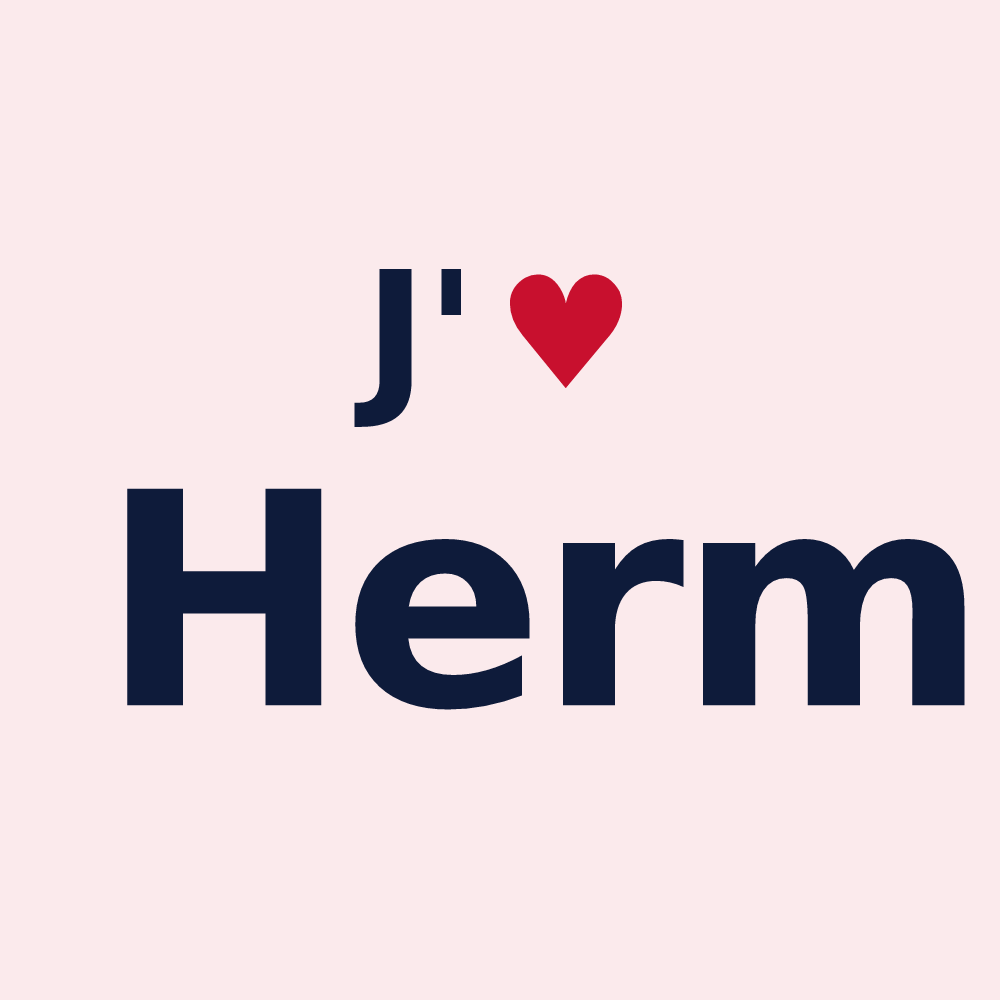 Magnet personnalisé Herm — design J'aime Herm