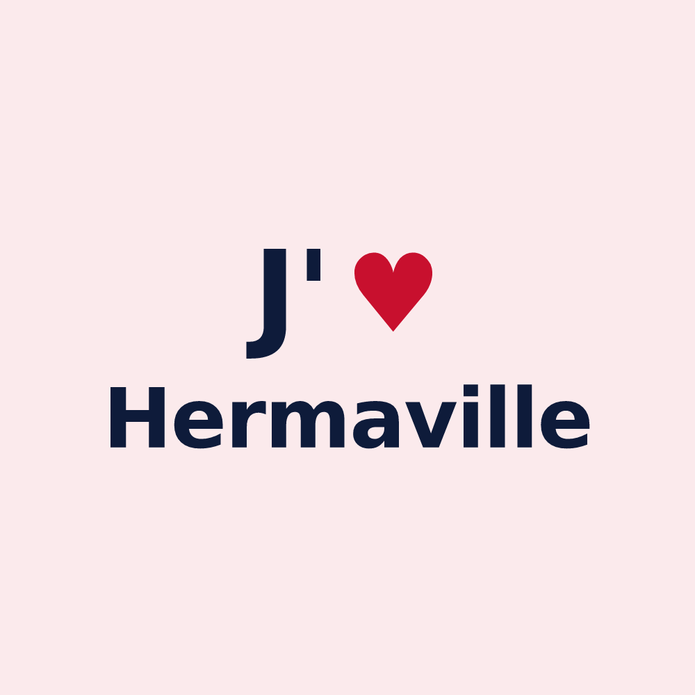 Magnet personnalisé Hermaville — design J'aime Hermaville