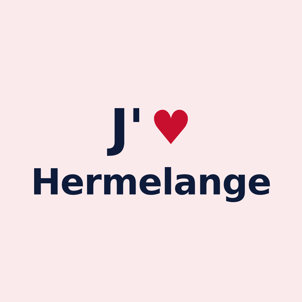 Magnet personnalisé Hermelange — design J'aime Hermelange