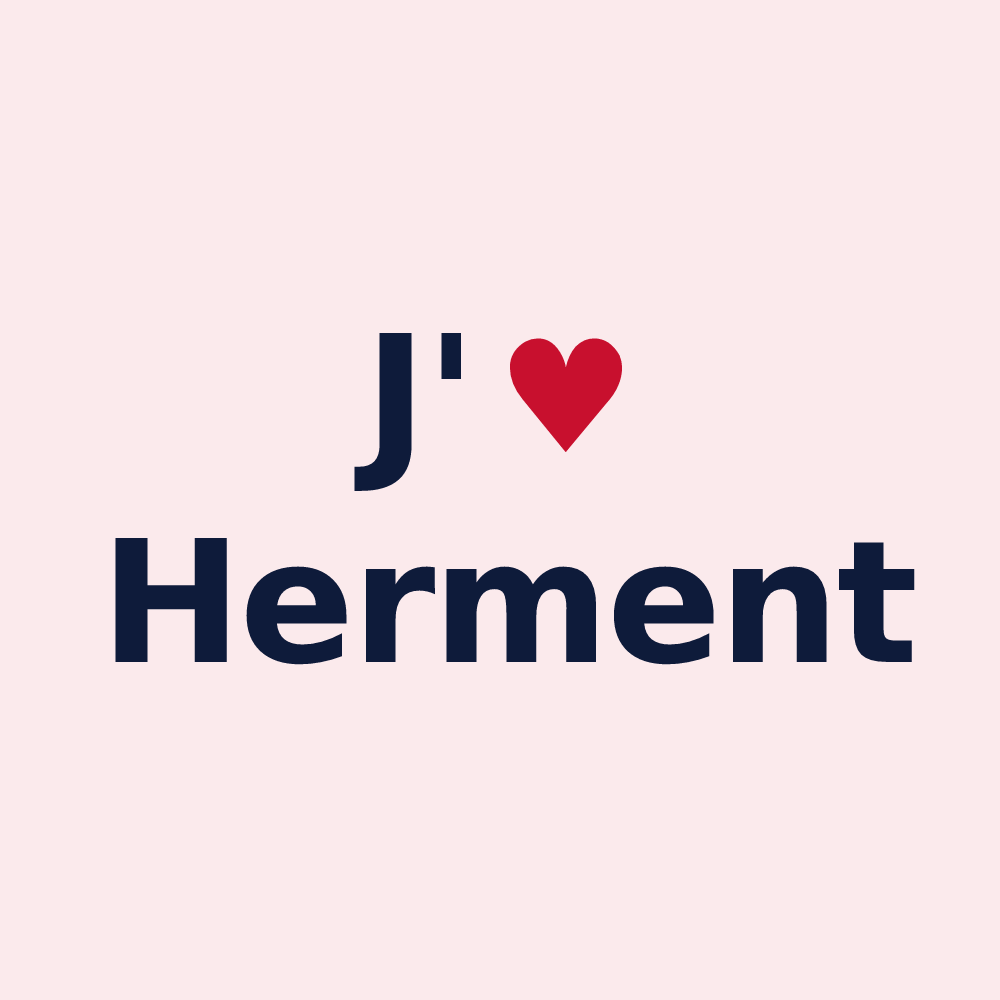 Magnet personnalisé Herment — design J'aime Herment