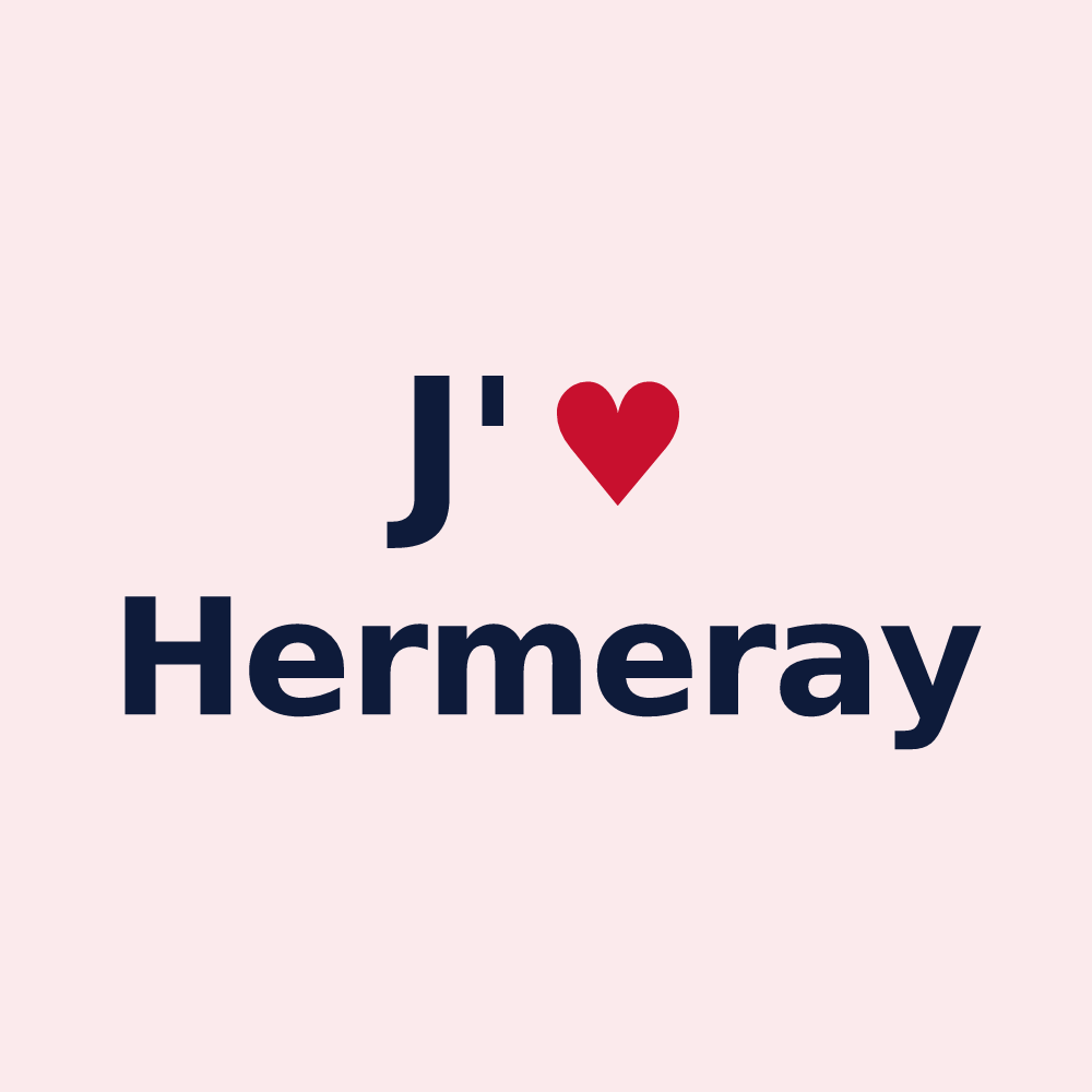 Magnet personnalisé Hermeray — design J'aime Hermeray