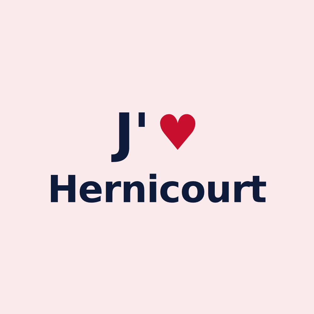 Magnet personnalisé Hernicourt — design J'aime Hernicourt