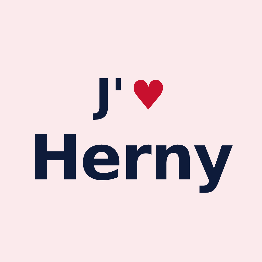 Magnet personnalisé Herny — design J'aime Herny
