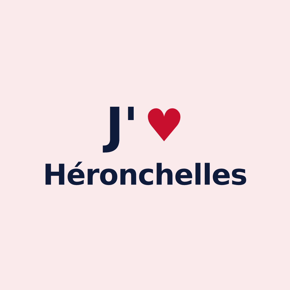 Magnet personnalisé Héronchelles — design J'aime Héronchelles