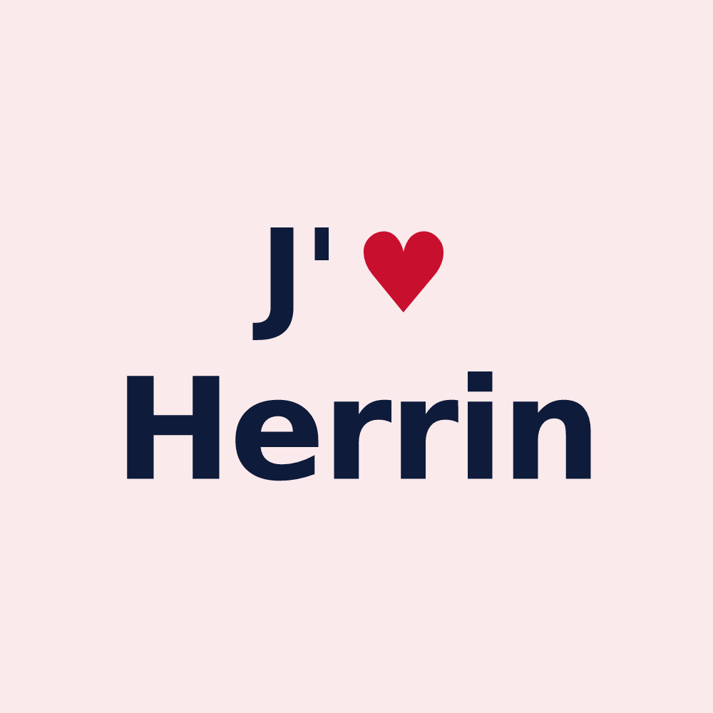Magnet personnalisé Herrin — design J'aime Herrin