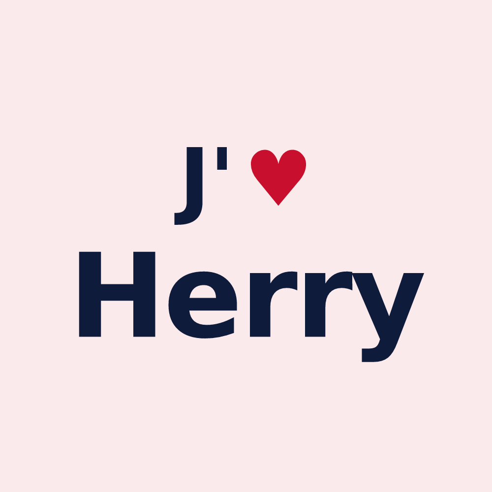 Magnet personnalisé Herry — design J'aime Herry