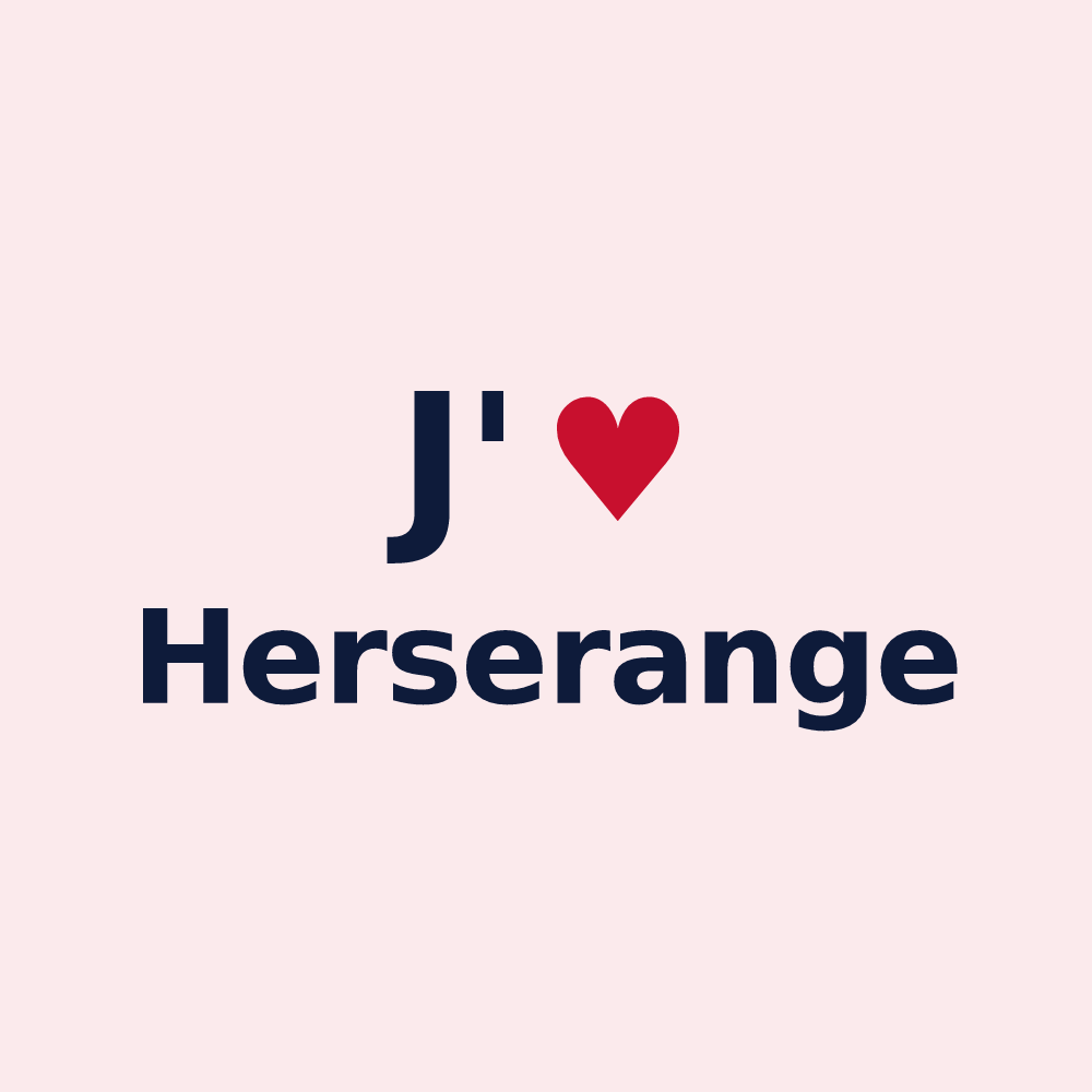 Magnet personnalisé Herserange — design J'aime Herserange