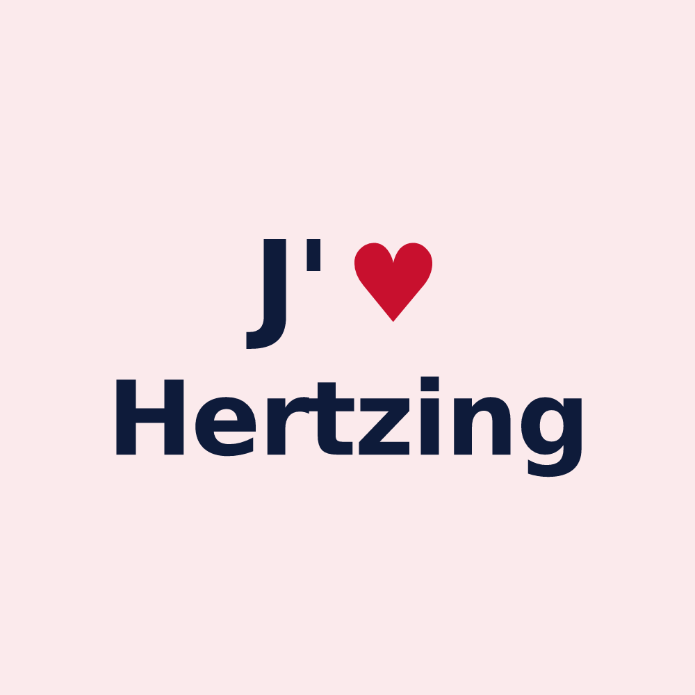 Magnet personnalisé Hertzing — design J'aime Hertzing