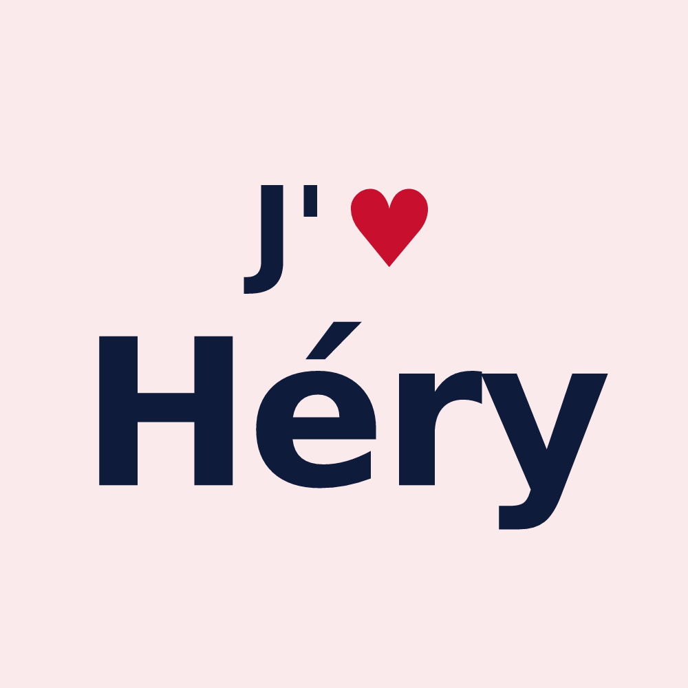 Magnet personnalisé Héry — design J'aime Héry