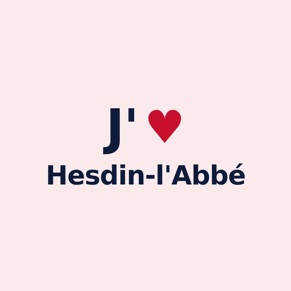 Magnet personnalisé Hesdin-l'Abbé — design J'aime Hesdin-l'Abbé