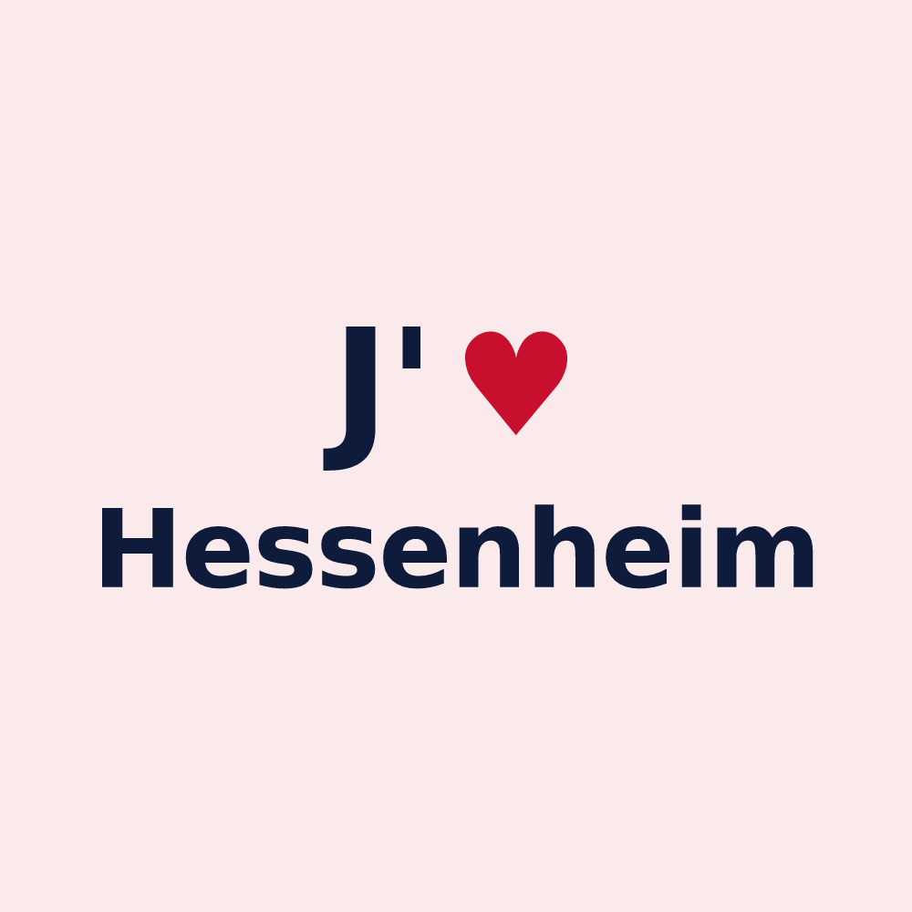 Magnet personnalisé Hessenheim — design J'aime Hessenheim