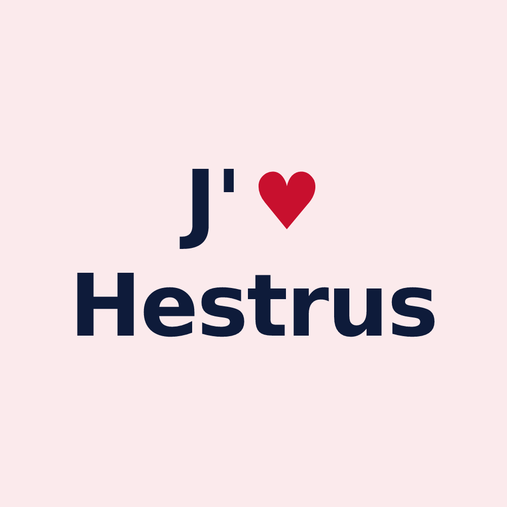 Magnet personnalisé Hestrus — design J'aime Hestrus