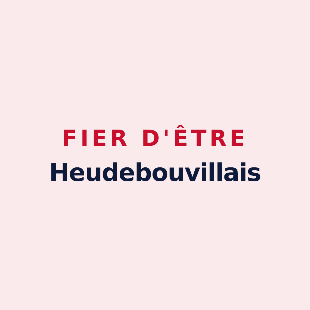 Magnet « Fier d'être Heudebouvillais » — design pour Heudebouville