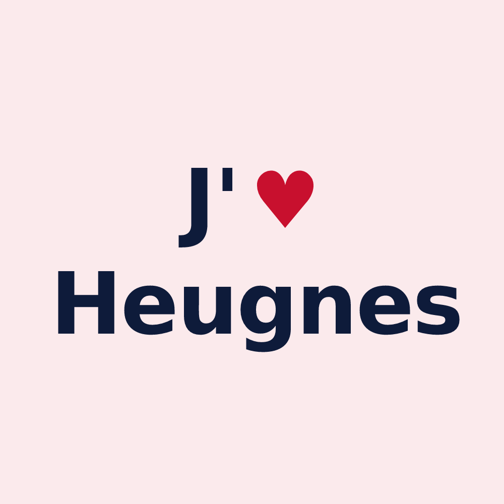 Magnet personnalisé Heugnes — design J'aime Heugnes