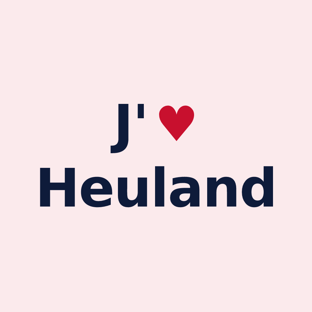 Magnet personnalisé Heuland — design « J'aime Heuland » imprimé sur le magnet