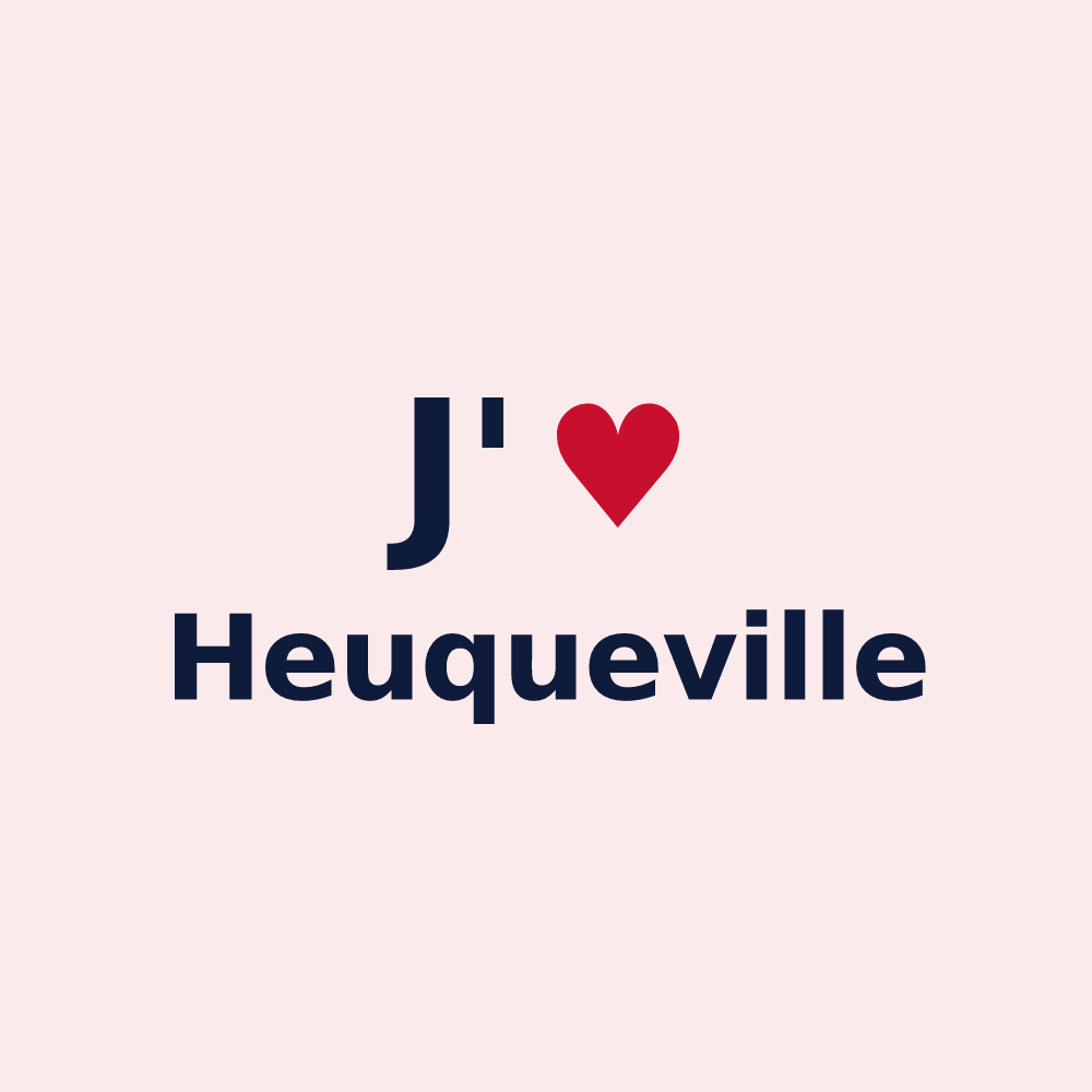 Magnet personnalisé Heuqueville — design J'aime Heuqueville