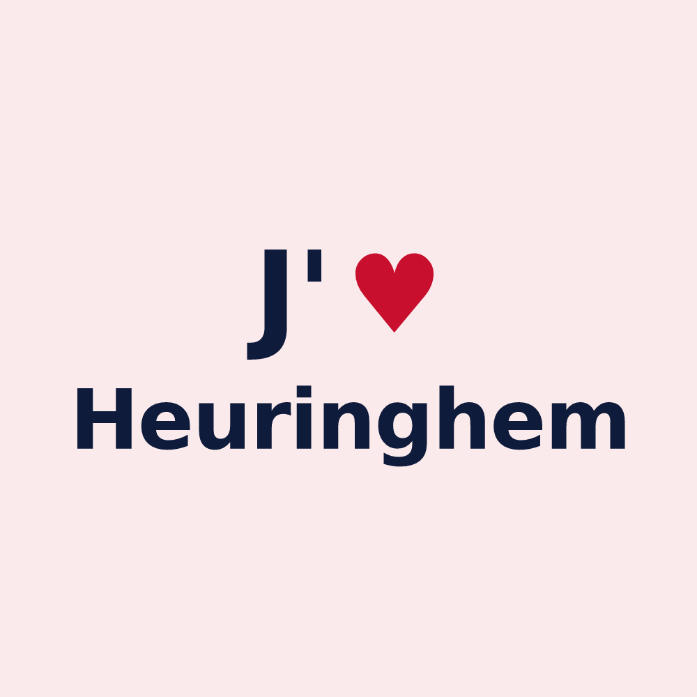 Magnet personnalisé Heuringhem — design J'aime Heuringhem