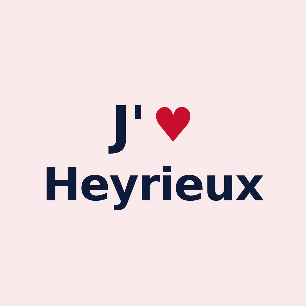 Magnet personnalisé Heyrieux — design J'aime Heyrieux