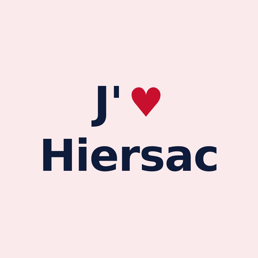 Magnet personnalisé Hiersac — design J'aime Hiersac
